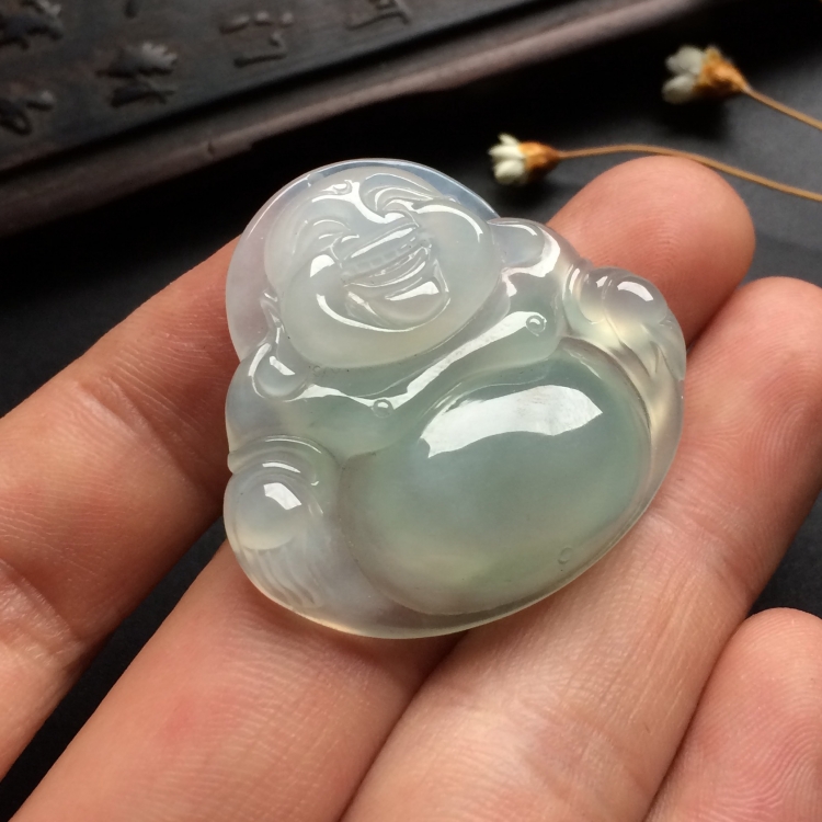 （超值推荐）冰种淡晴水玉佛挂件