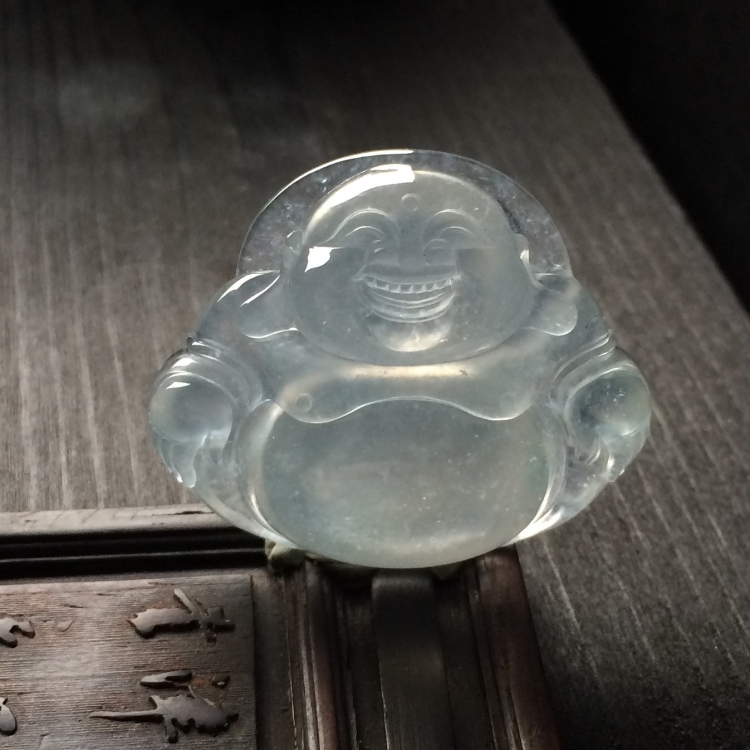 （超值推荐）冰玻种淡晴水玉佛挂件