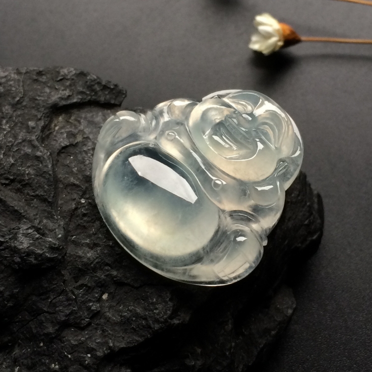 （超值推荐）冰种淡晴水玉佛挂件