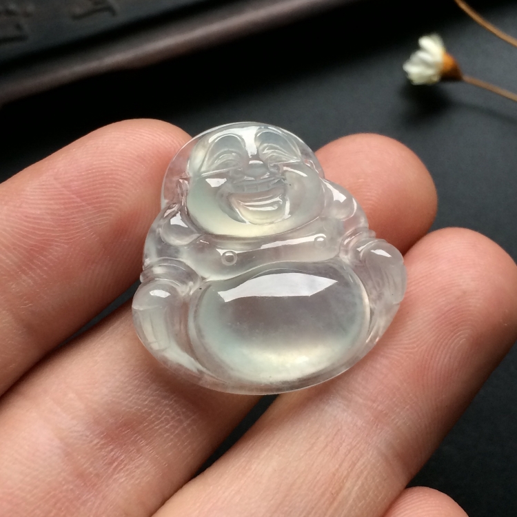（超值推荐）冰种淡晴水玉佛挂件