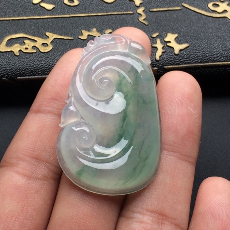 （超值推荐）冰种飘花如意挂件