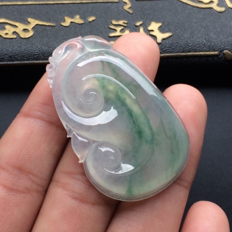 （超值推荐）冰种飘花如意挂件