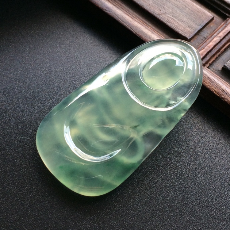 （超值推荐）冰玻种晴水飘花宝宝佛挂件