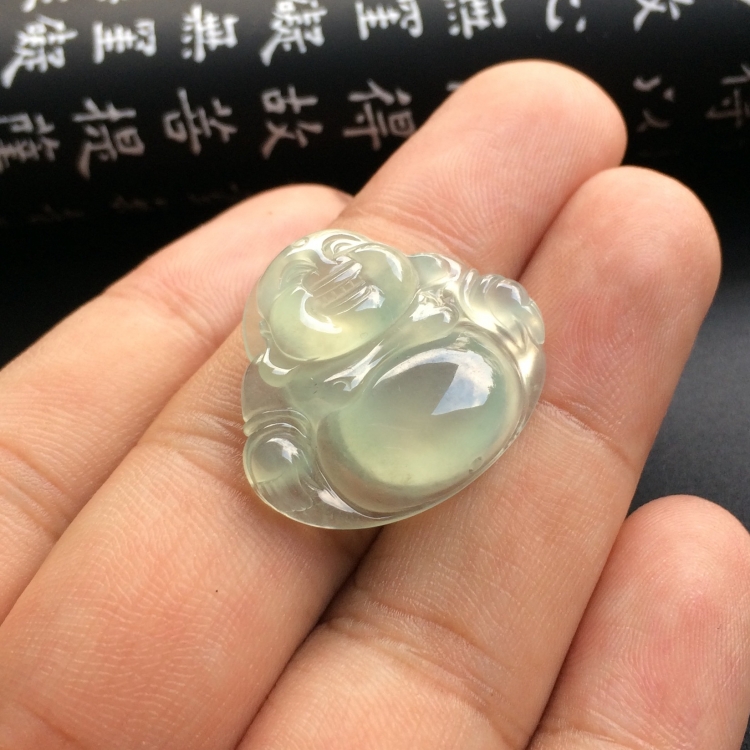 （超值推荐）冰种淡晴水玉佛挂件