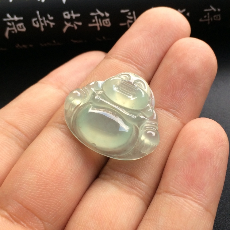 （超值推荐）冰种淡晴水玉佛挂件