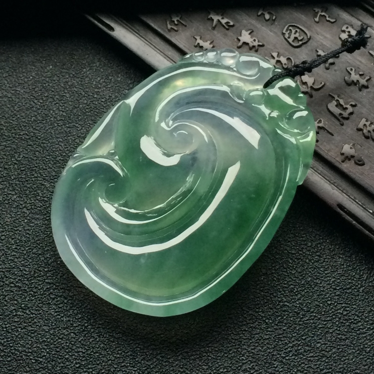 （超值推荐）冰种飘花如意挂件