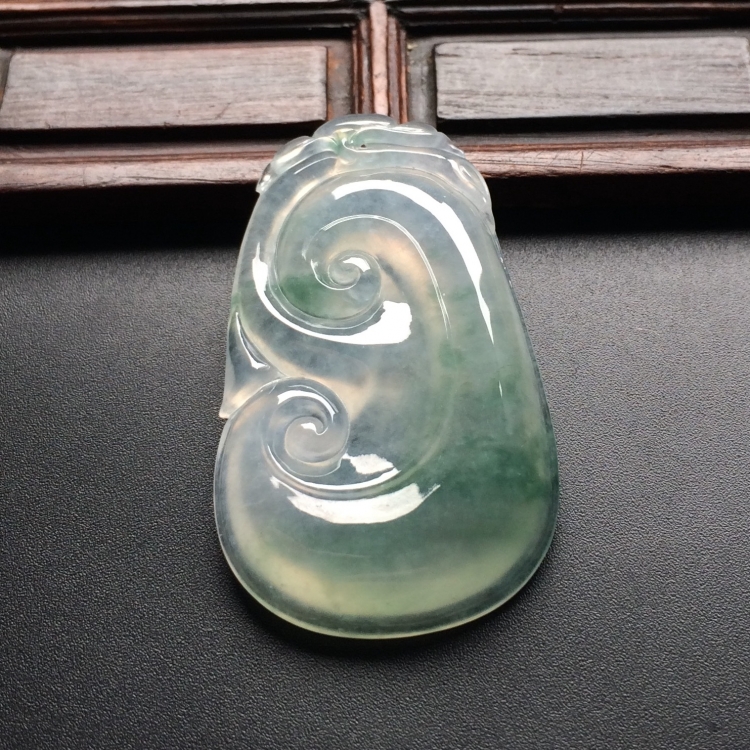 （超值推荐）冰种飘花如意挂件