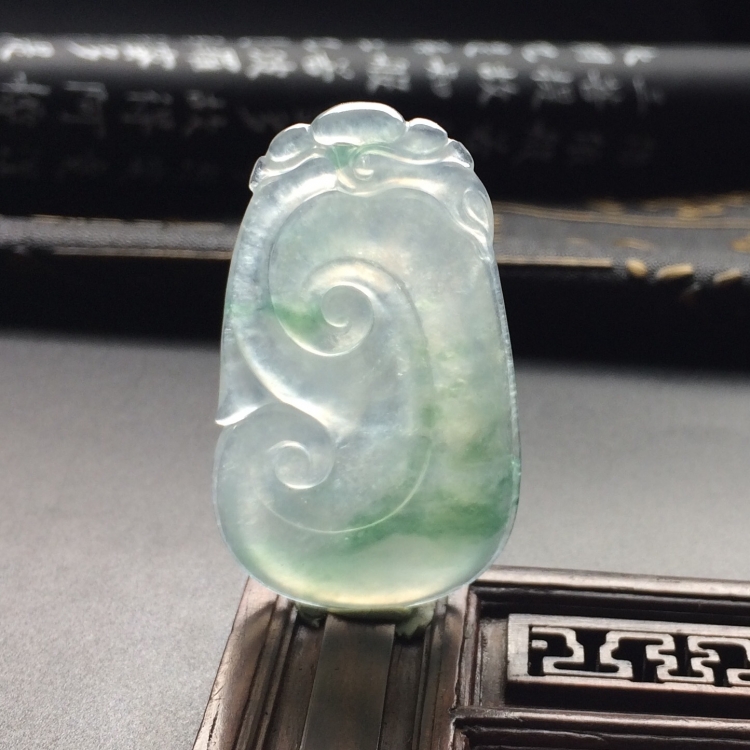（超值推荐）冰种飘花如意挂件