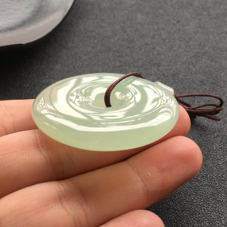 (超值推荐)糯冰种晴水平安扣挂件