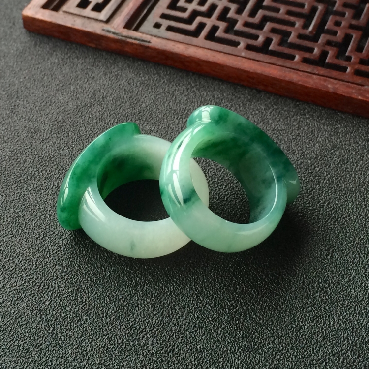 (超值推荐)糯冰种飘花指环(单价)