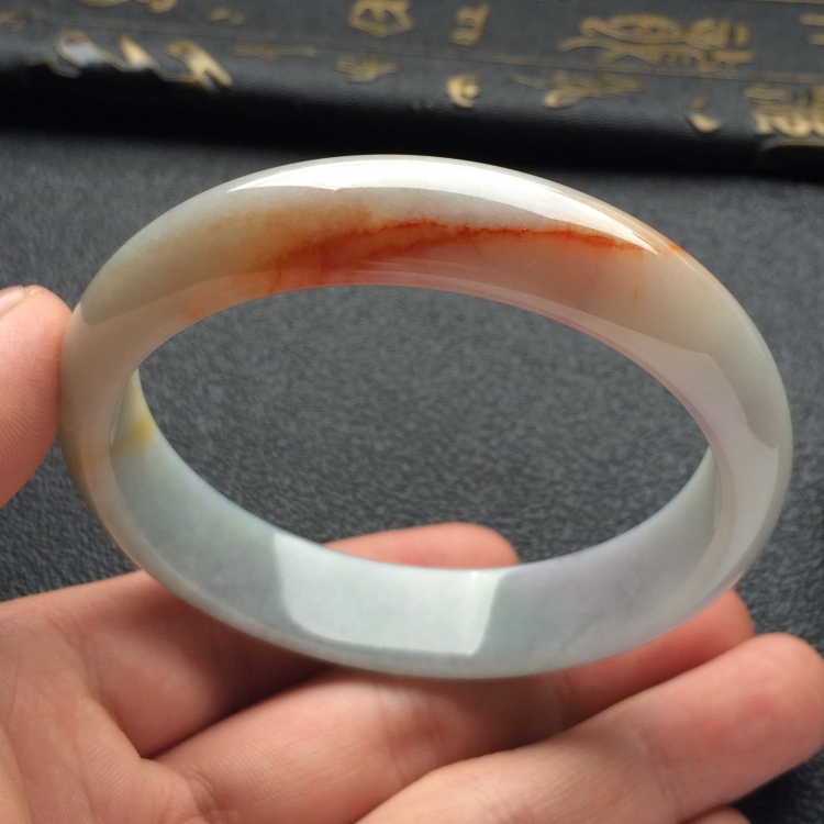 （超值推荐）糯冰种飘黄翡手镯（58.4mm）