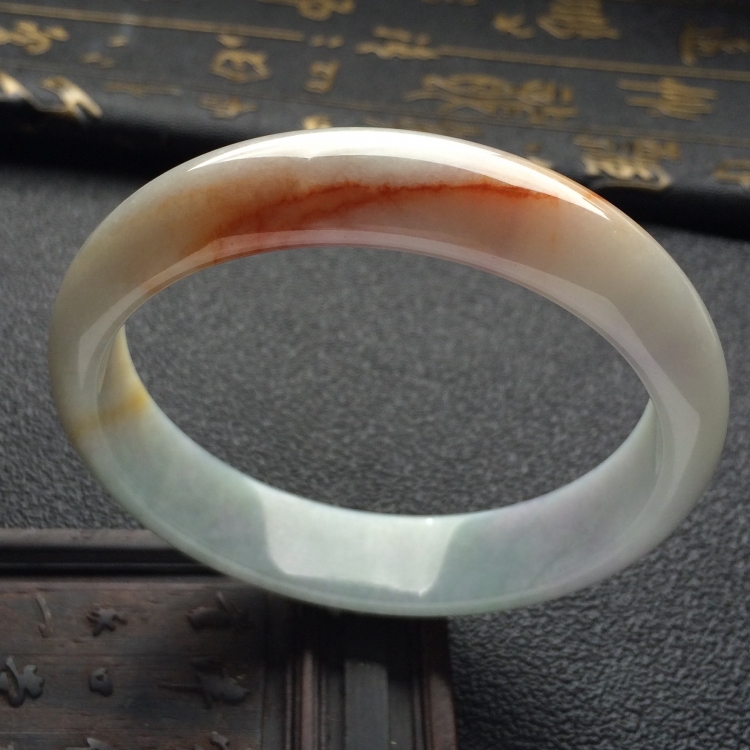 （超值推荐）糯冰种飘黄翡手镯（58.4mm）