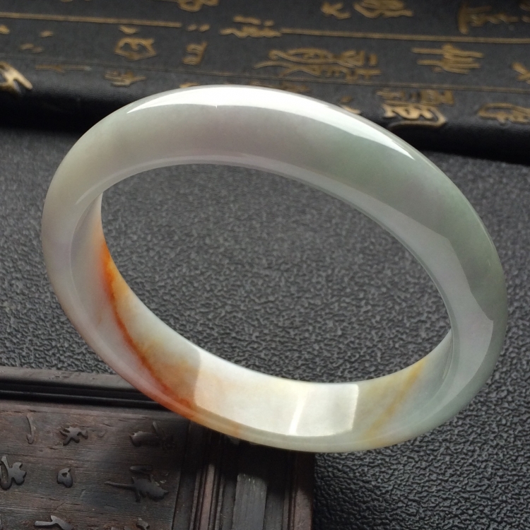 （超值推荐）糯冰种飘黄翡手镯（58.4mm）