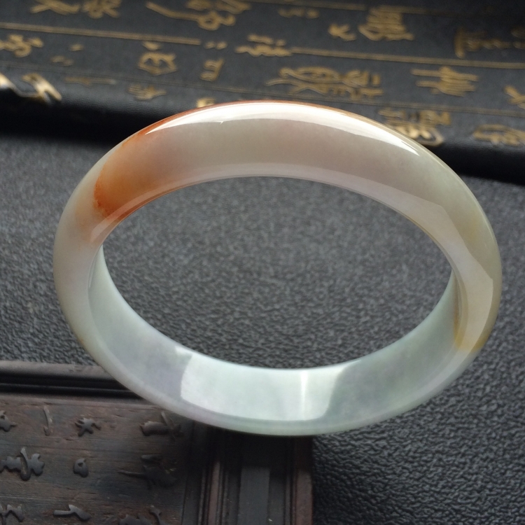 （超值推荐）糯冰种飘黄翡手镯（58.4mm）