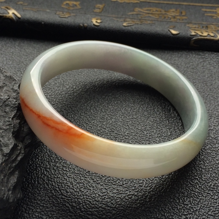 （超值推荐）糯冰种飘黄翡手镯（58.4mm）