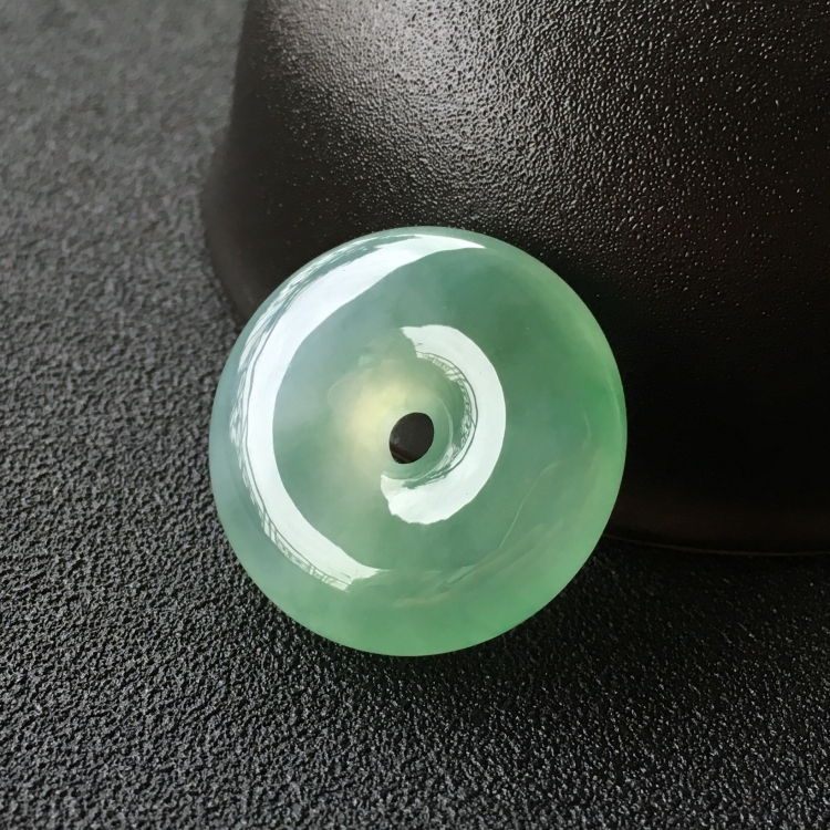 (超值推荐)冰种飘花平安扣挂件一对走
