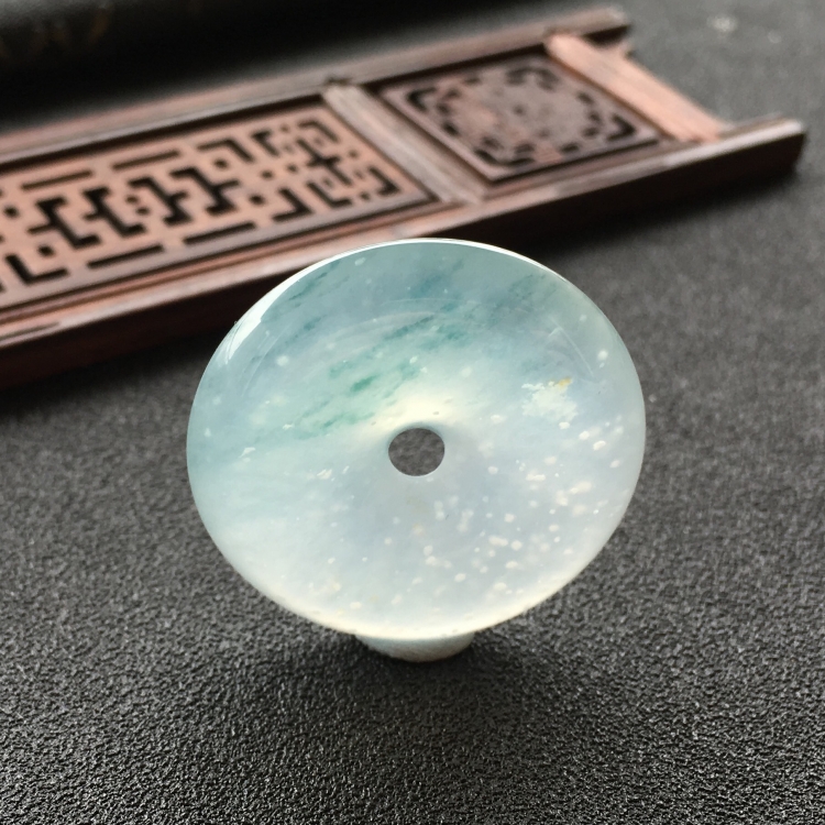 (超值推荐)冰种飘花平安扣挂件