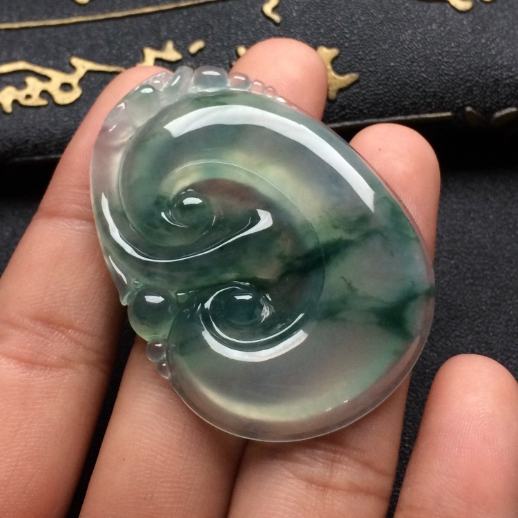 （超值推荐）冰种飘花如意挂件