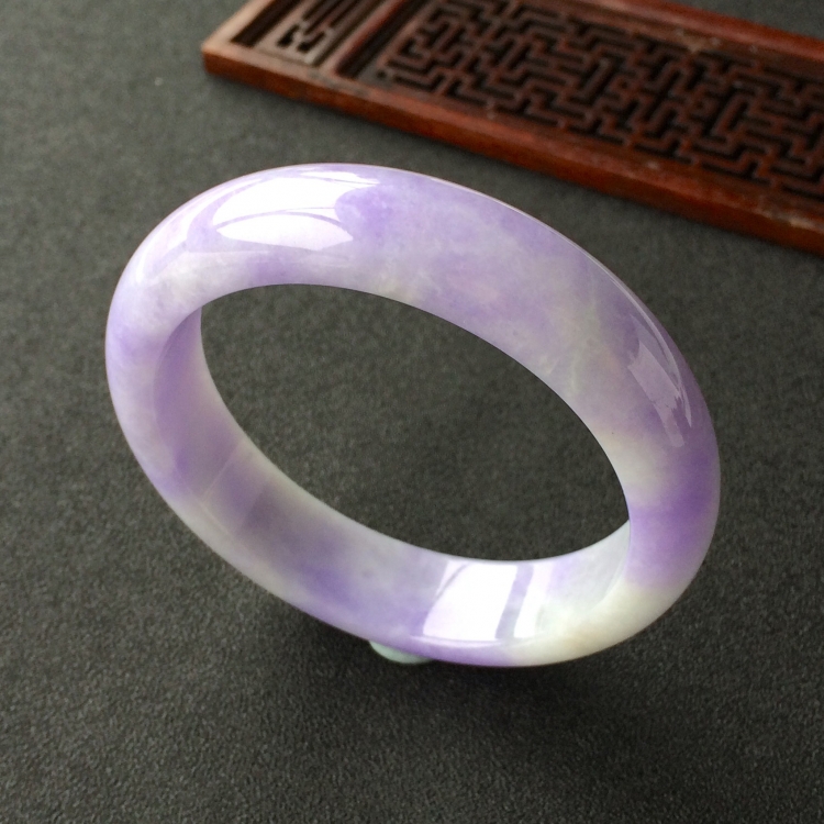 (超值推荐)糯冰种紫罗兰手镯(58.7mm)