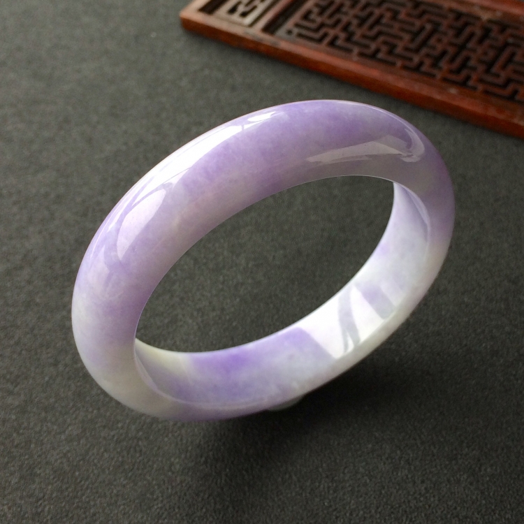 (超值推荐)糯冰种紫罗兰手镯(58.7mm)