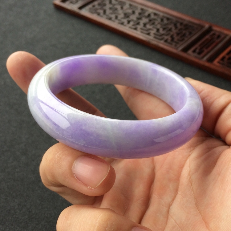 (超值推荐)糯冰种紫罗兰手镯(58.7mm)