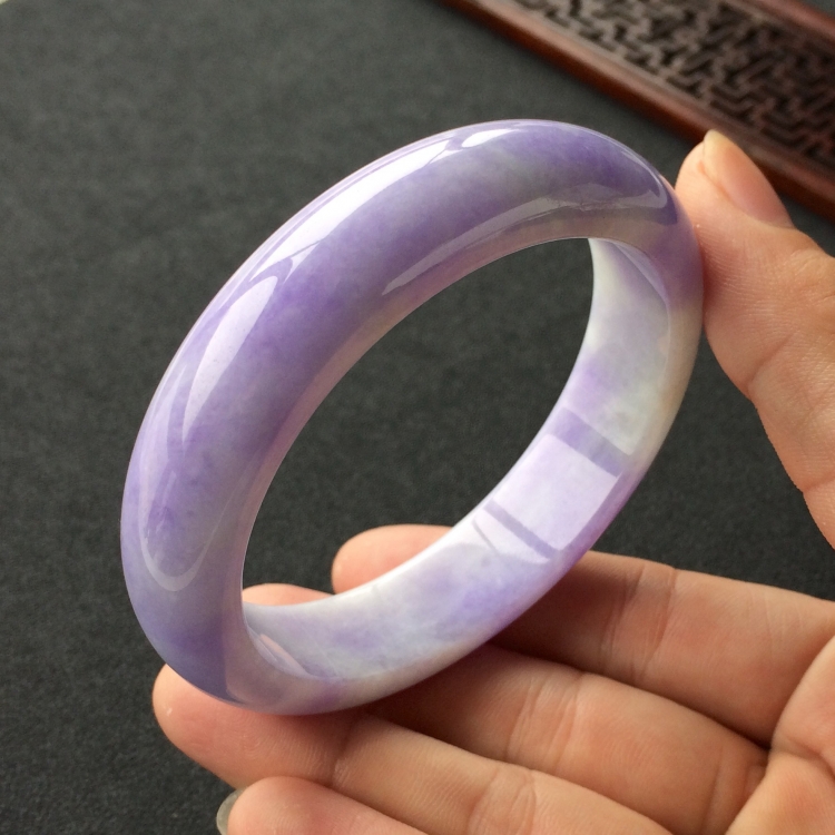 (超值推荐)糯冰种紫罗兰手镯(58.7mm)
