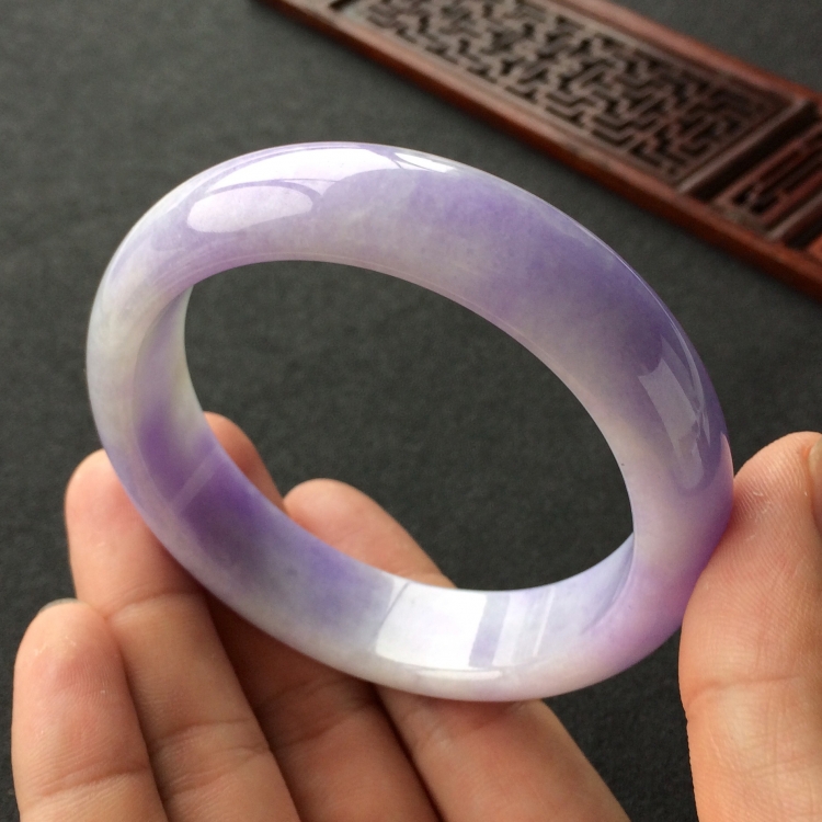 (超值推荐)糯冰种紫罗兰手镯(58.7mm)