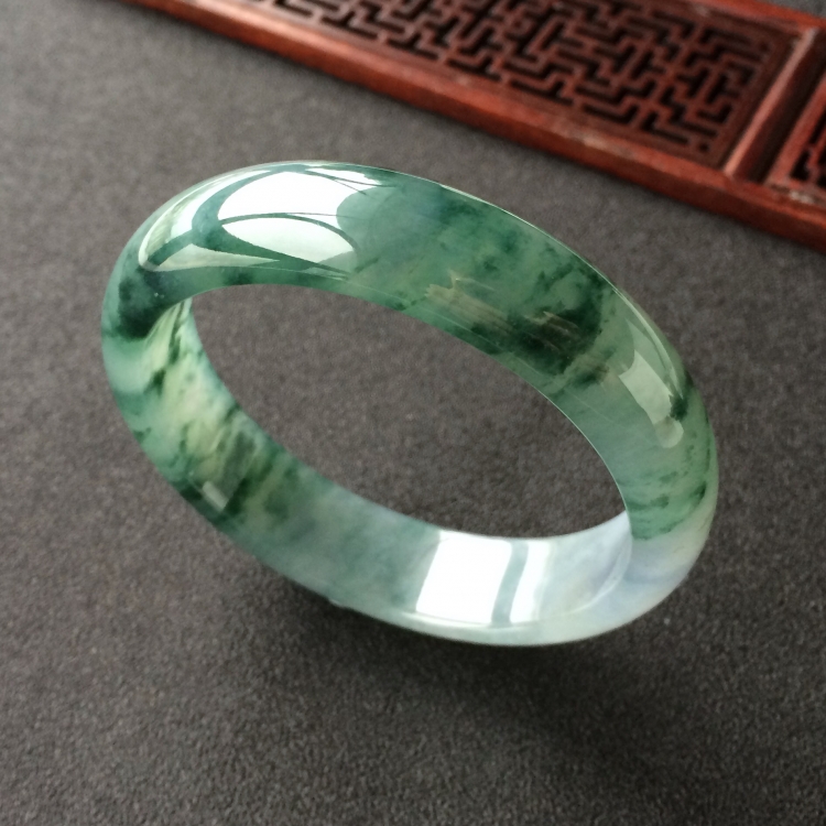 (超值推荐)冰种飘花手镯(57.5mm)