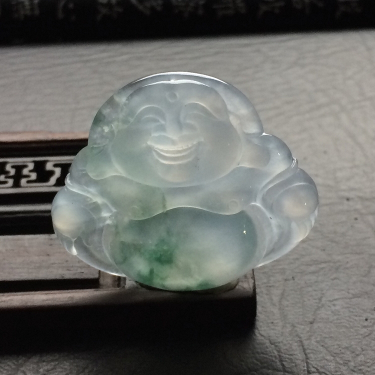 （超值推荐）冰种飘花玉佛挂件