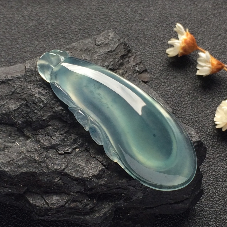 （超值推荐）冰种晴水飘花福瓜挂件