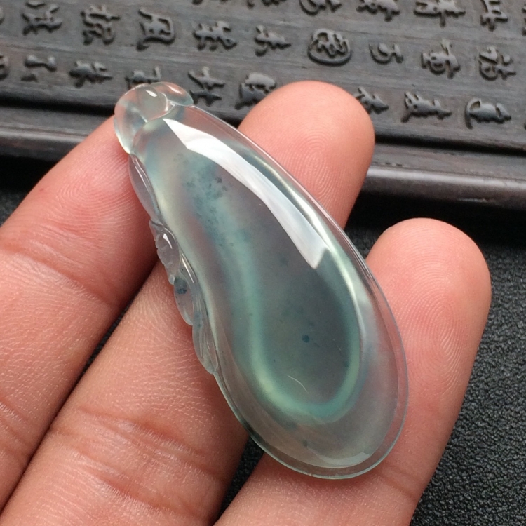 （超值推荐）冰种晴水飘花福瓜挂件