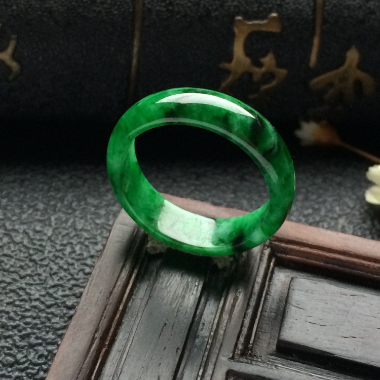 （超值推荐）糯冰种癣加绿指环（单价）