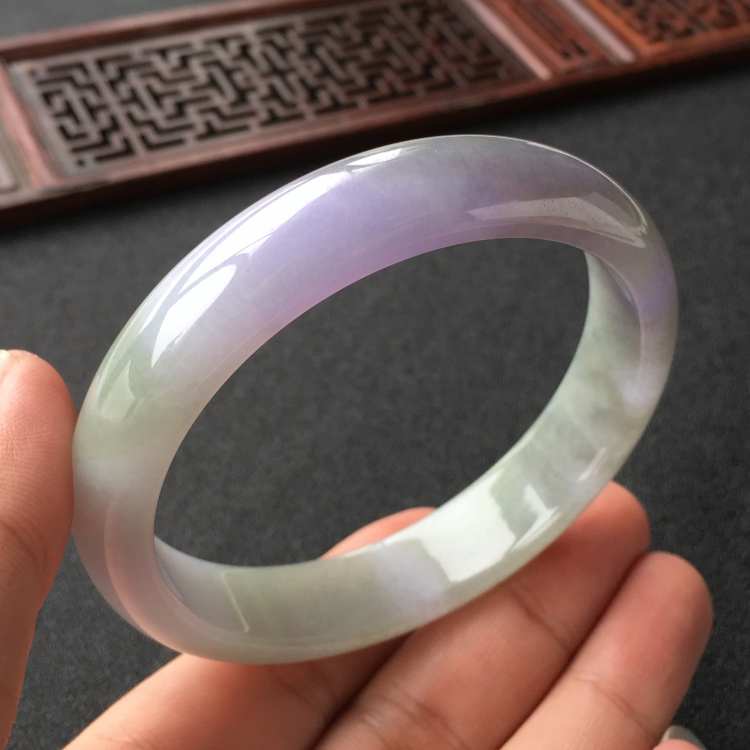 (超值推荐)糯冰种紫罗兰手镯(59.6mm)