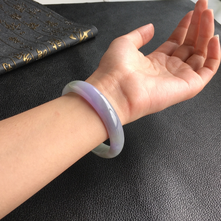 (超值推荐)糯冰种紫罗兰手镯(59.6mm)