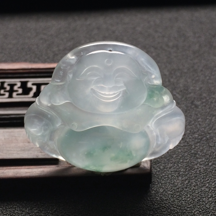 （超值推荐）冰种飘花玉佛挂件