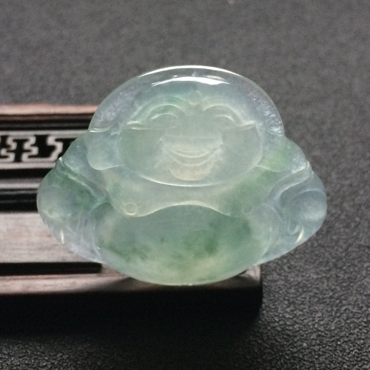 （超值推荐）冰种飘花玉佛挂件