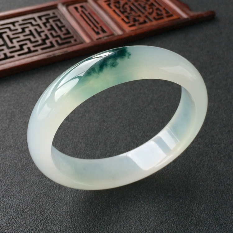 (超值推荐)冰种飘花手镯(58mm)