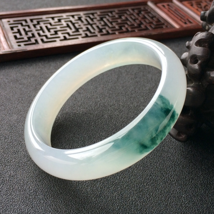 (超值推荐)冰种飘花手镯(58mm)