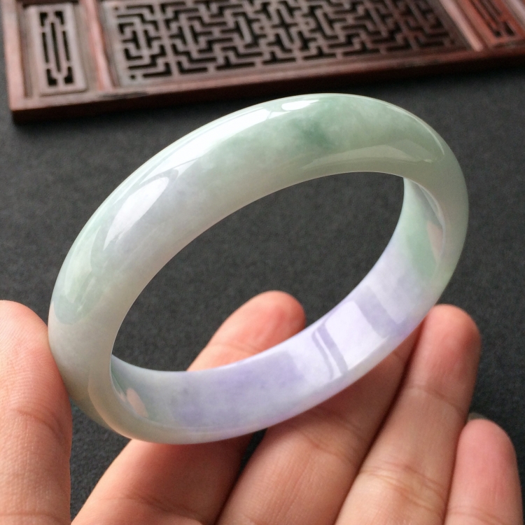 (超值推荐)糯冰种晴水紫罗兰手镯(58.2mm)
