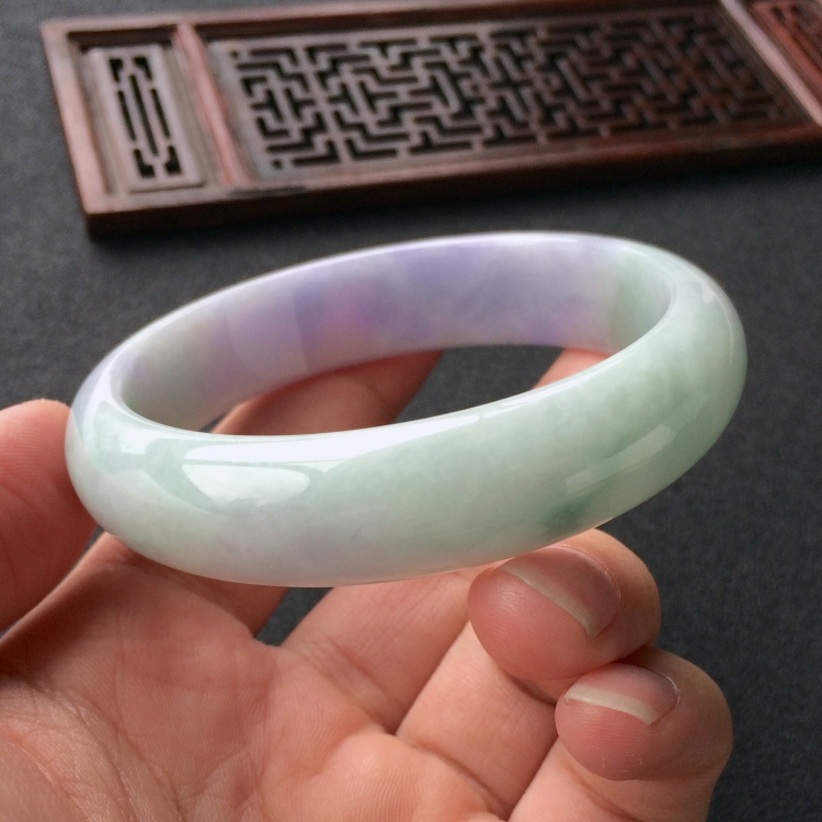 (超值推荐)糯冰种晴水紫罗兰手镯(58.2mm)