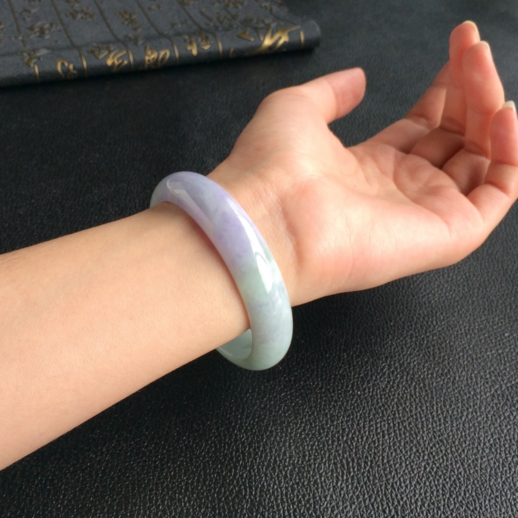 (超值推荐)糯冰种晴水紫罗兰手镯(58.2mm)