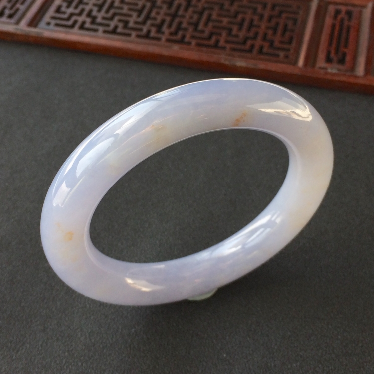 (超值推荐)糯冰种紫罗兰圆条手镯(55.6mm)