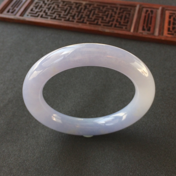 (超值推荐)糯冰种紫罗兰圆条手镯(55.6mm)
