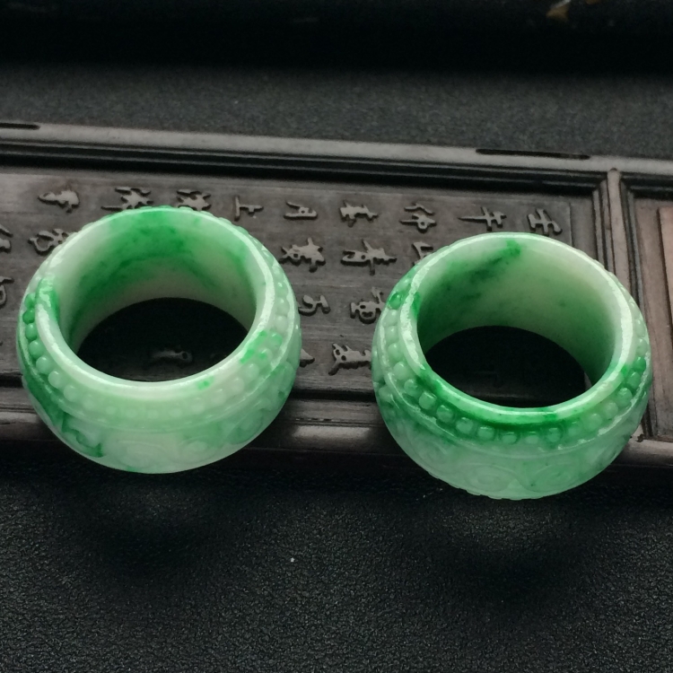 （超值推荐）糯冰种飘翠指环（单价）