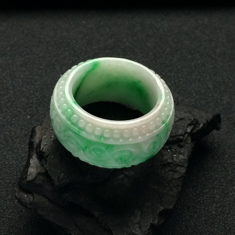 （超值推荐）糯冰种飘翠指环（单价）