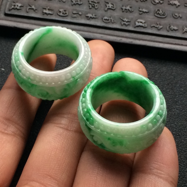 （超值推荐）糯冰种飘翠指环（单价）