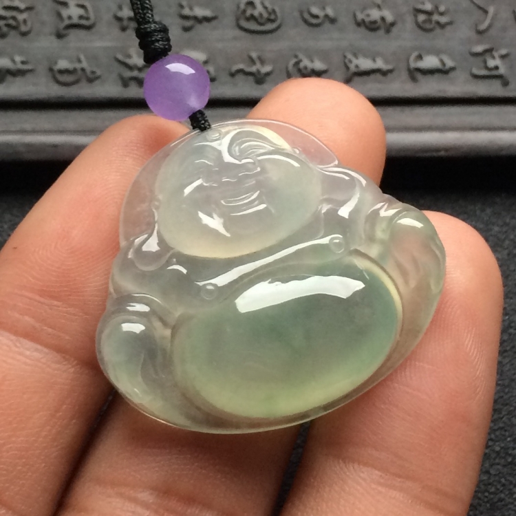 （超值推荐）冰种略飘花玉佛挂件