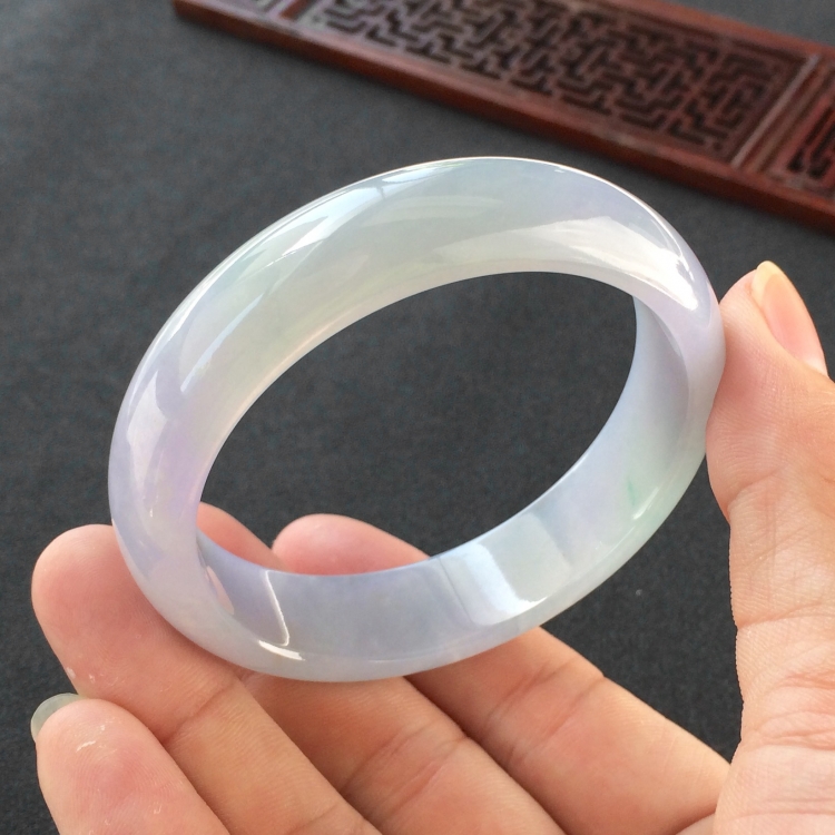 (超值推荐)糯冰种紫罗兰手镯(55.8mm)