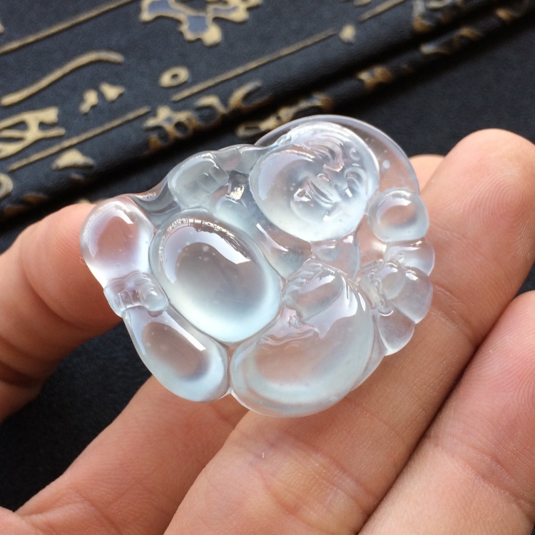 (超值推荐)冰种晴水布袋佛挂件