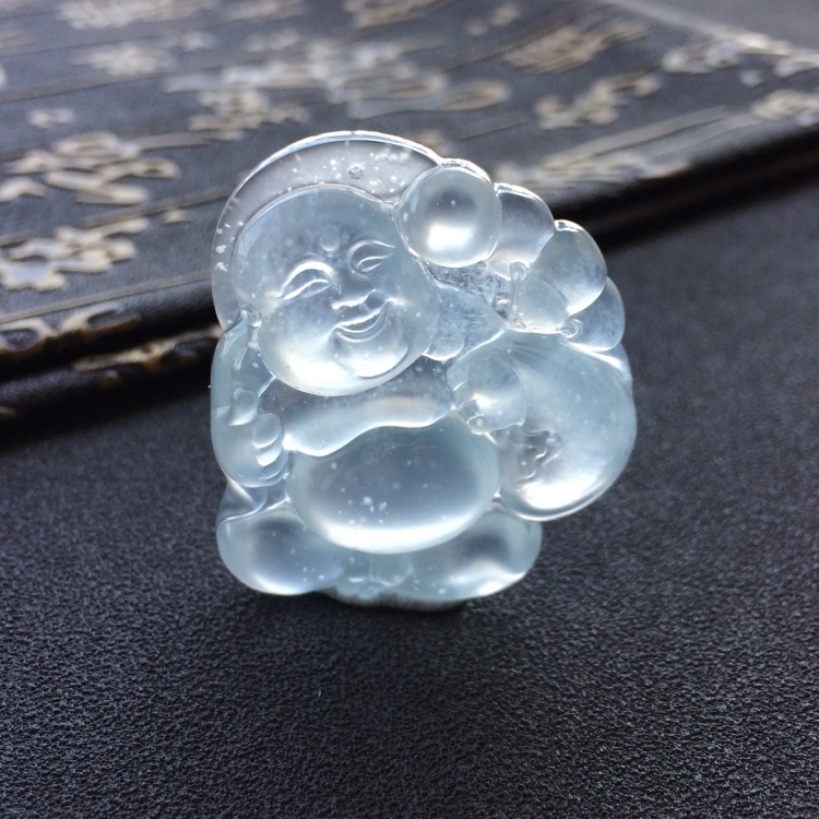 (超值推荐)冰种晴水布袋佛挂件